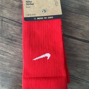 Nike Strike Athletic Crew Socks Red